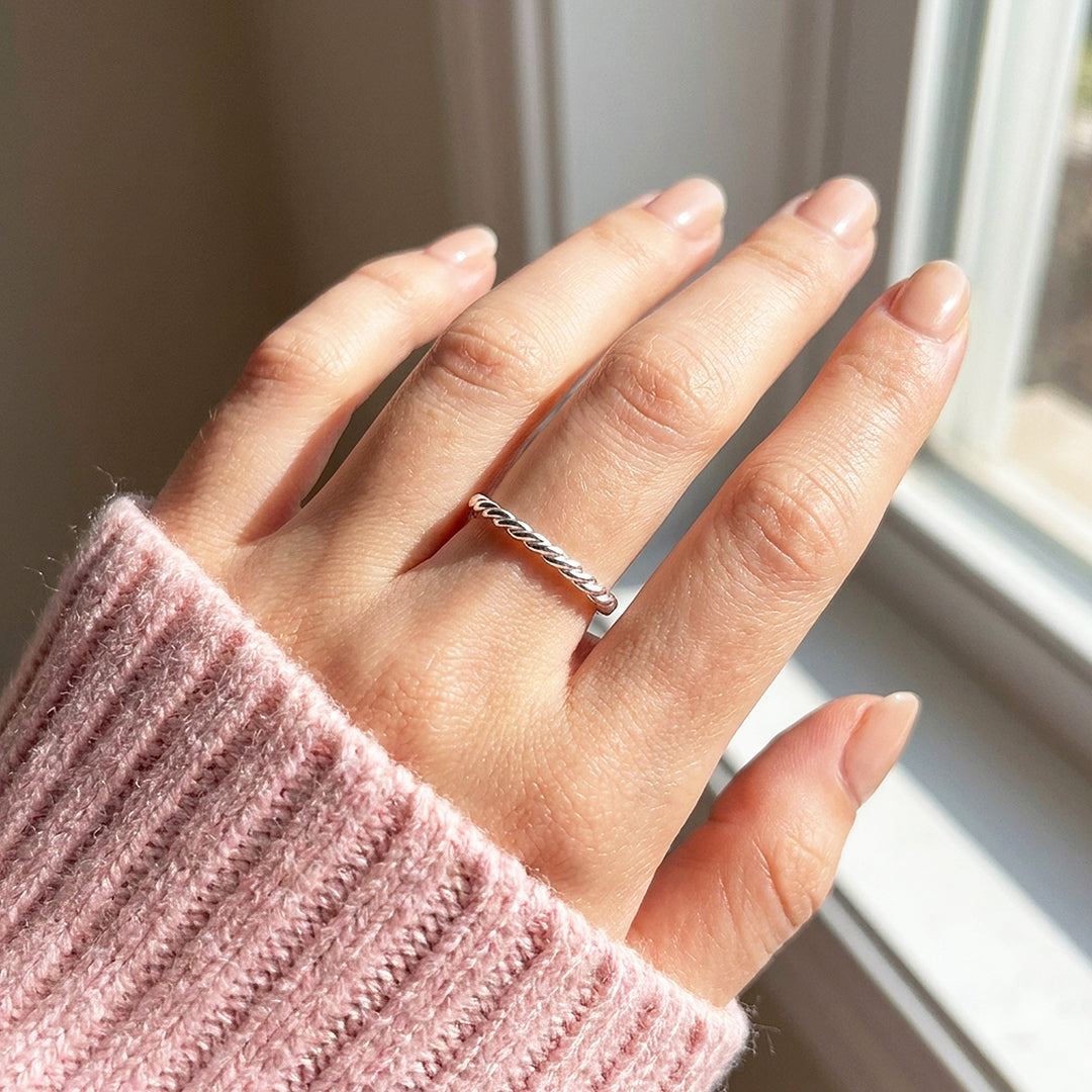 Twisted Rope Band Ring | 925 Sterling Silver | Prm5009