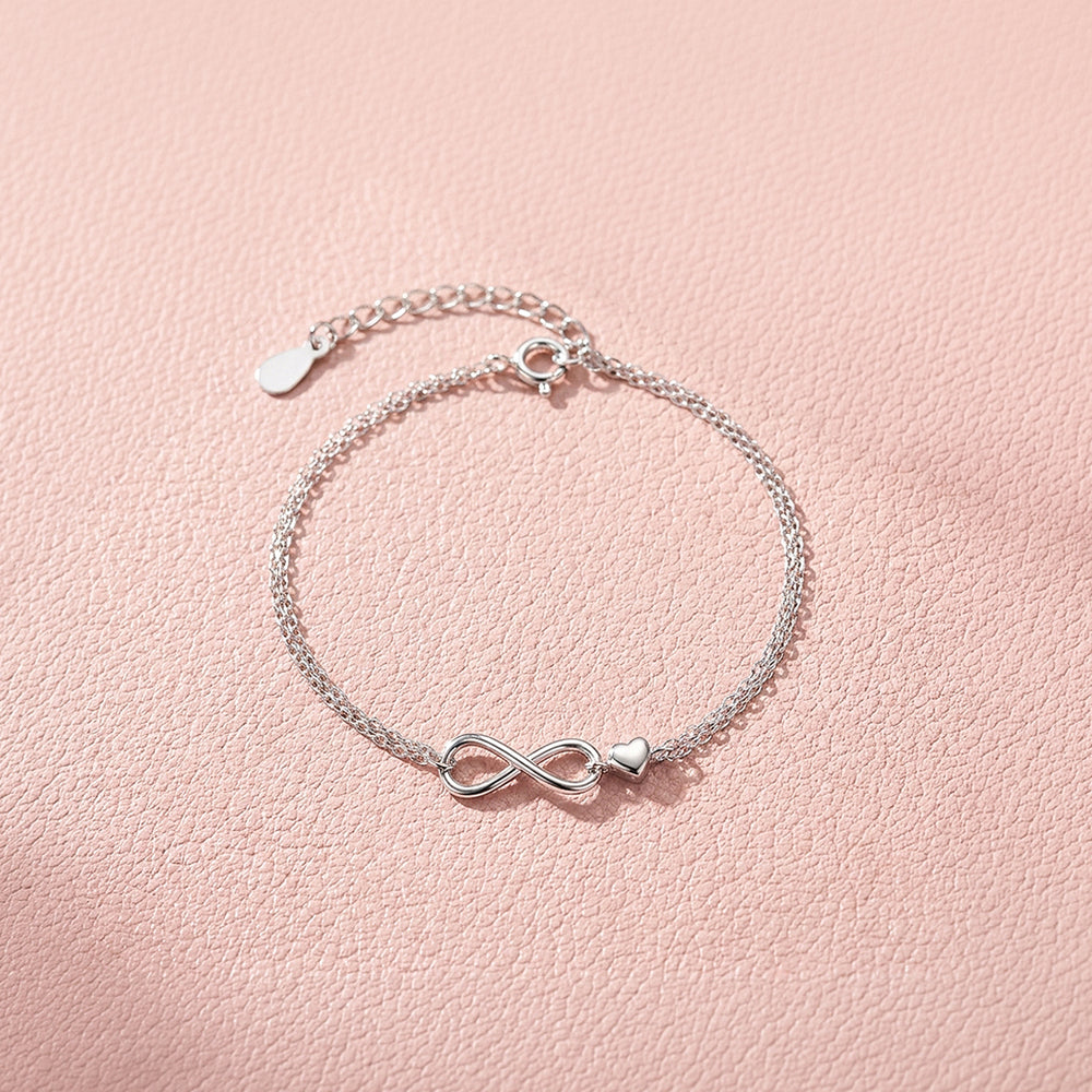 Infinity Heart Double-Chain Bracelet | Luxe6108