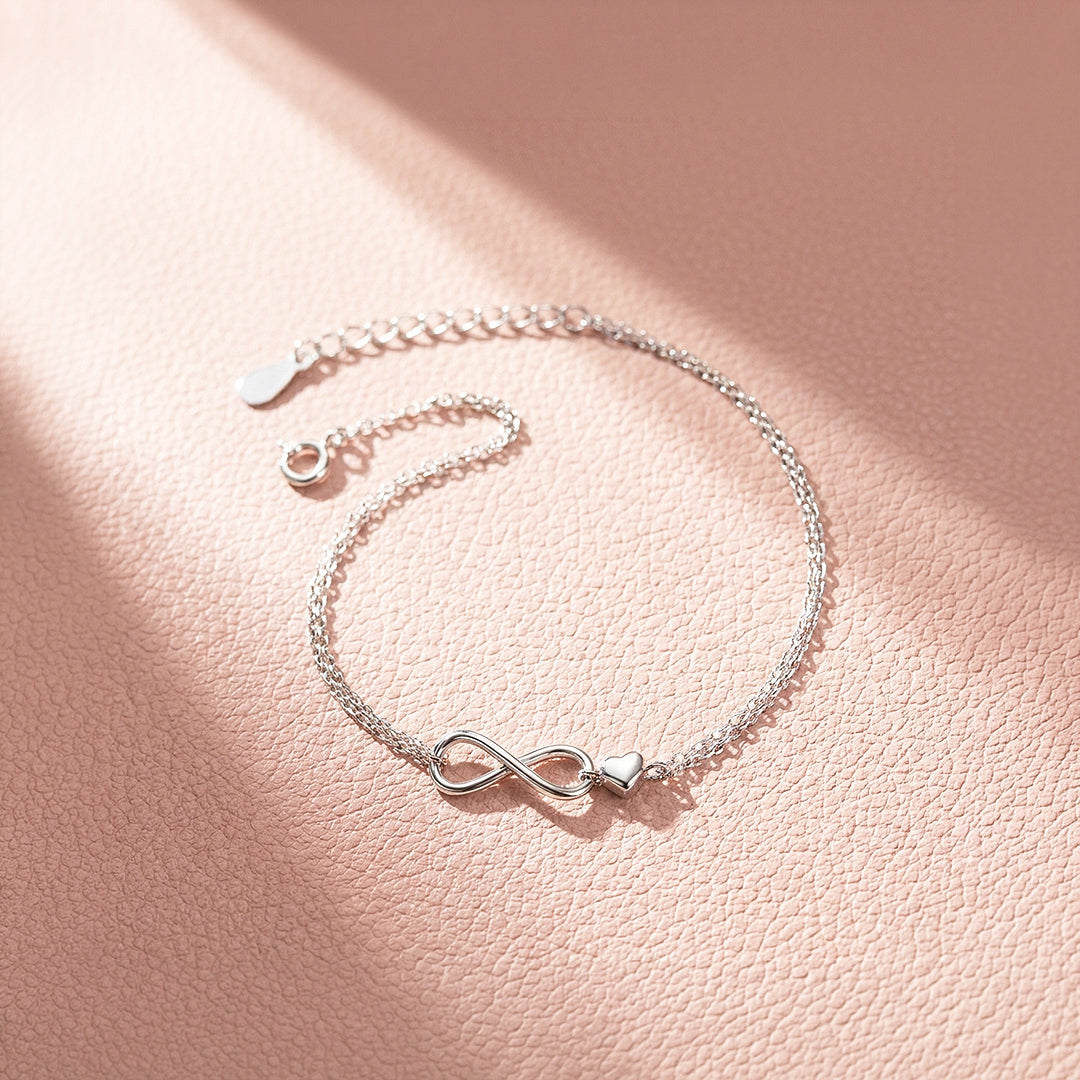 Infinity Heart Double-Chain Bracelet | Luxe6108