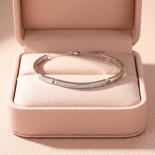 Channel-Set Bar Bangle Bracelet | Luxe6128