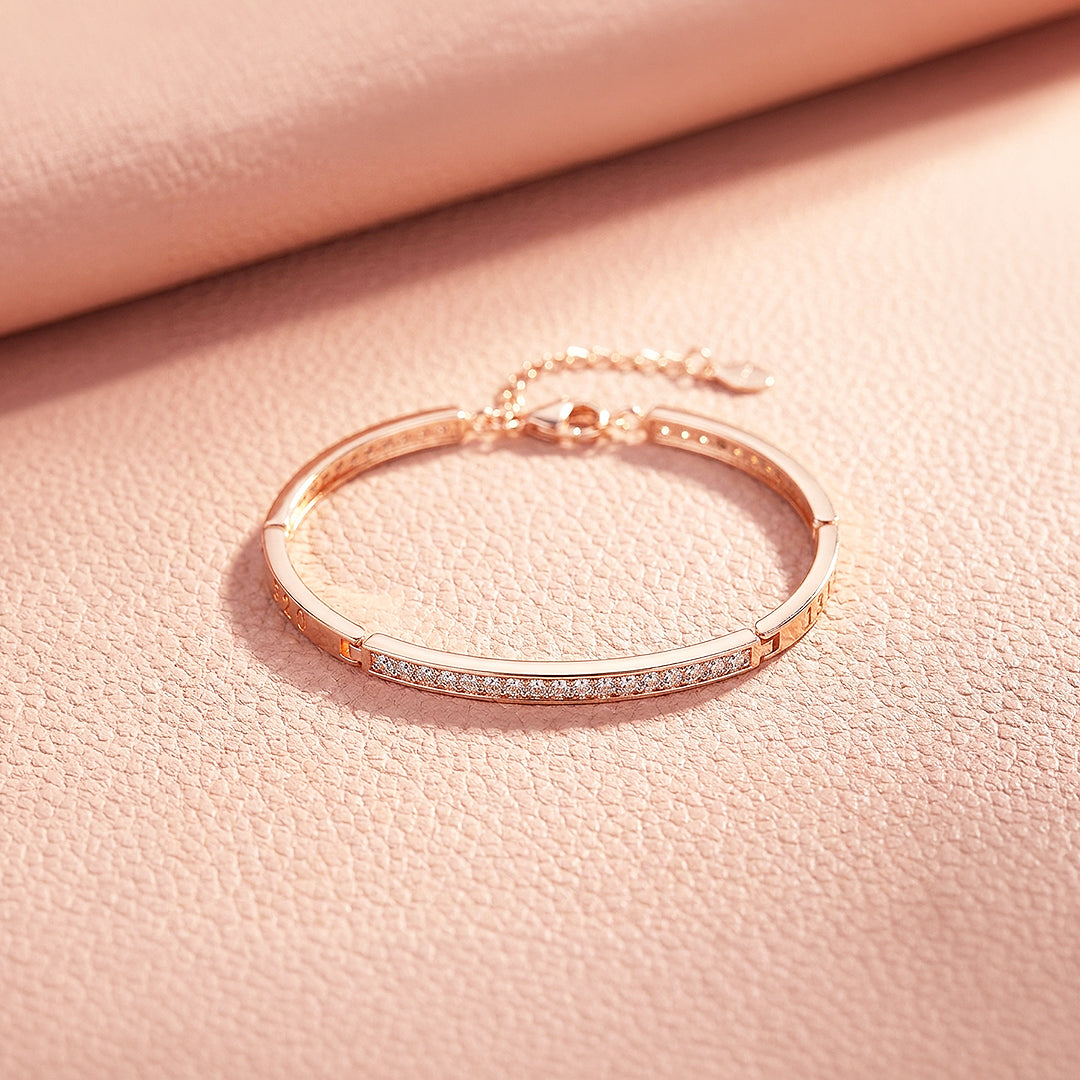 Channel-Set Bar Bangle Bracelet | Luxe6128