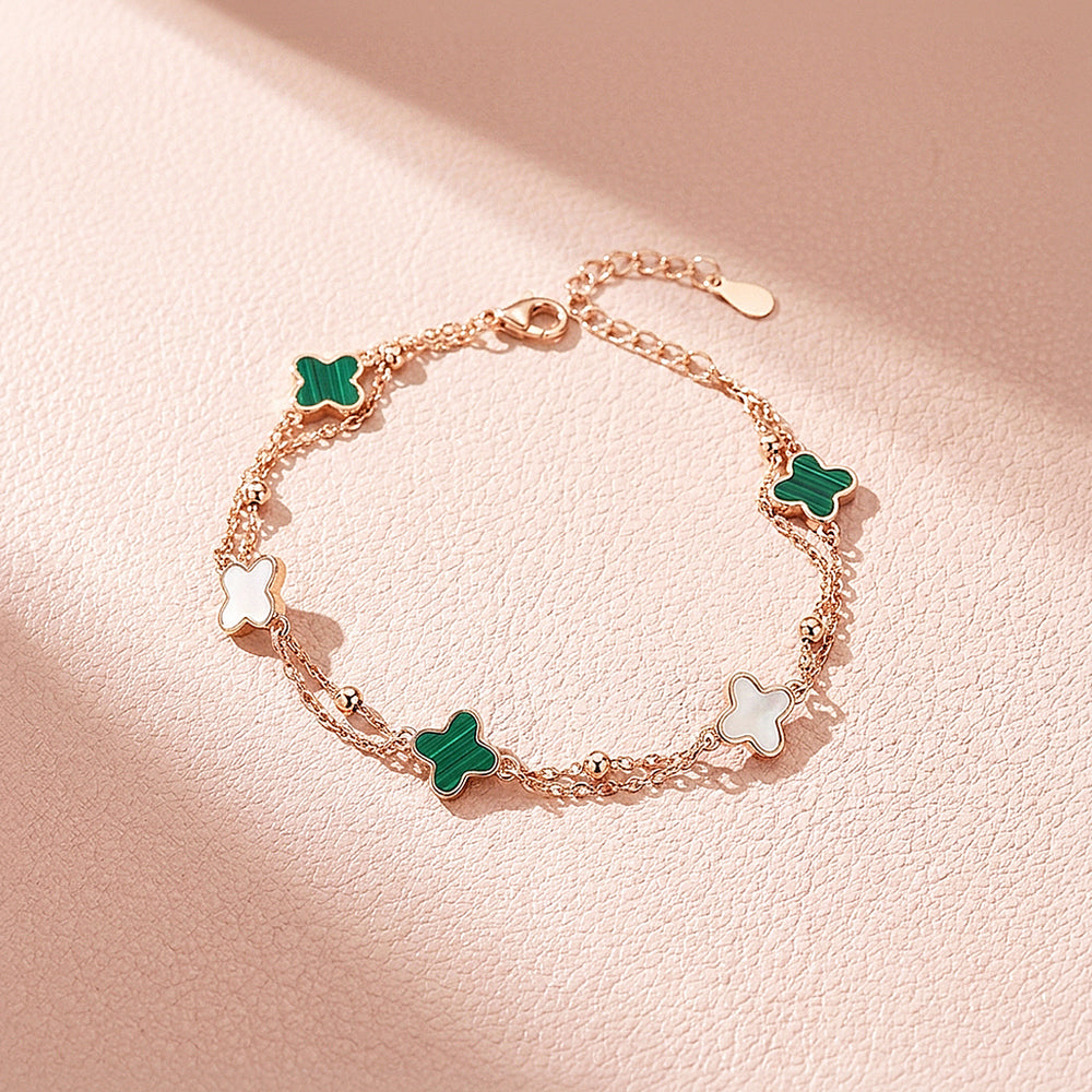 Clover Double-Strand Bracelet | Women's Bracelet | Luxe6157