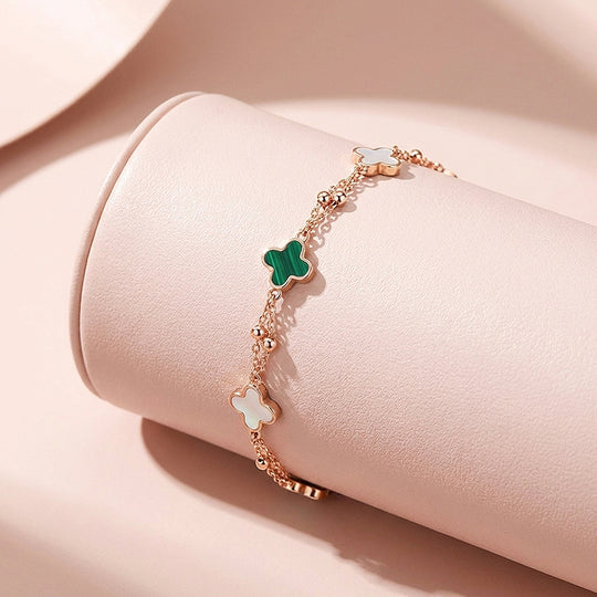 Clover Double-Strand Bracelet | Women&