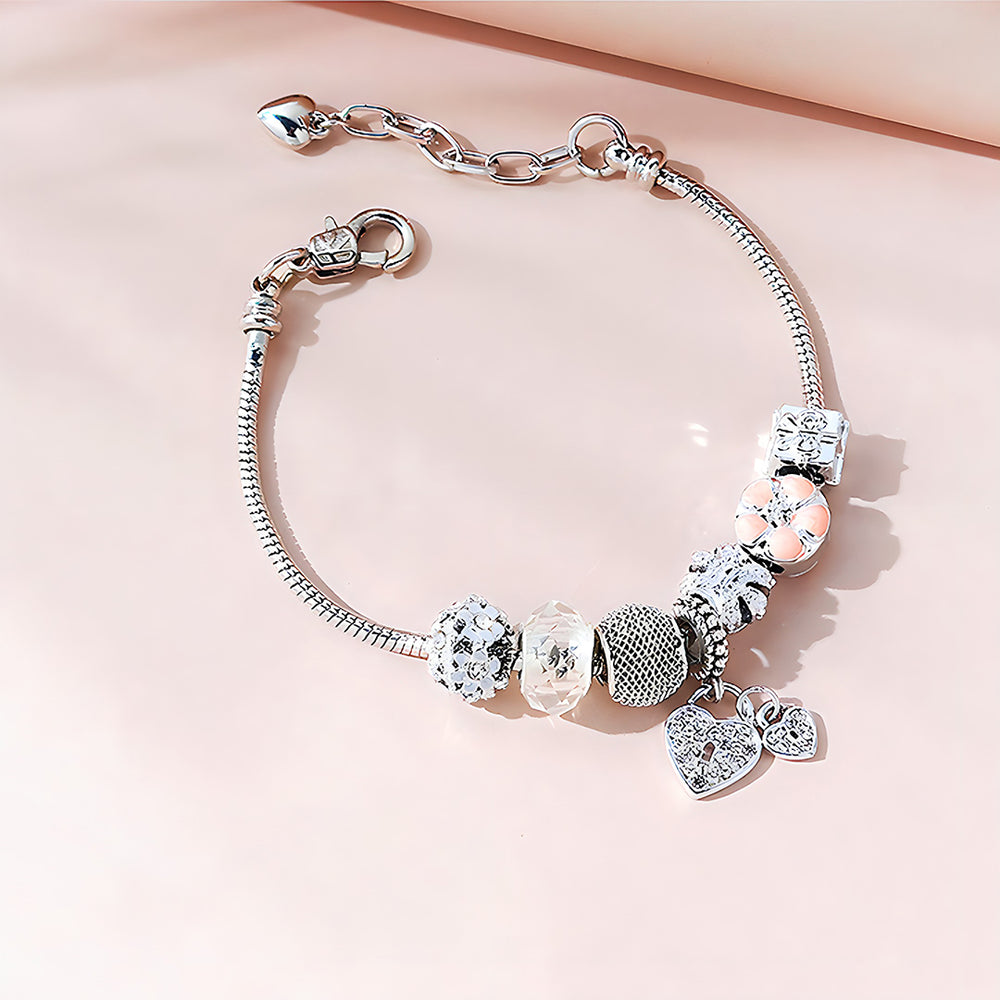 Luxe6191 - Twin Hearts Charm Bracelet