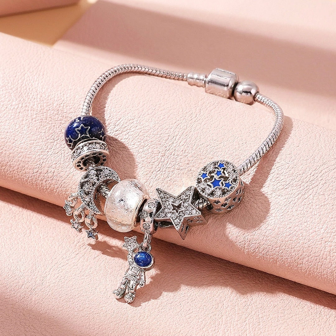 Astronaut Charm Bracelet | Diamond Simulant | Luxe6192