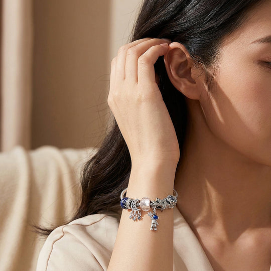Astronaut Charm Bracelet | Diamond Simulant | Luxe6192