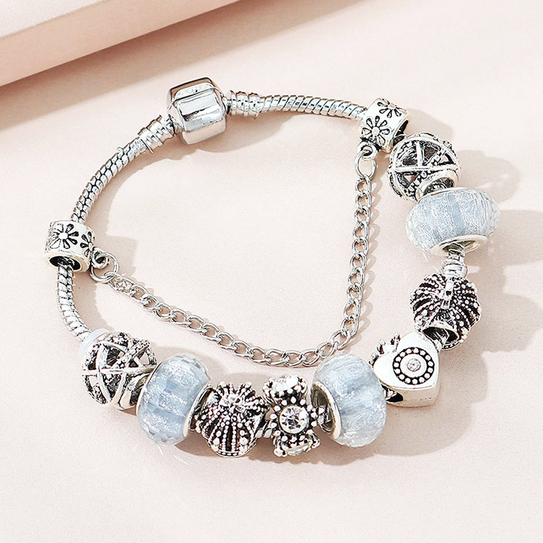 Luxe6221 - Vintage Heart Charm Bracelet