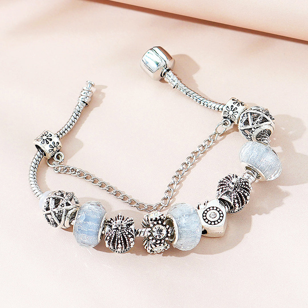 Luxe6221 - Vintage Heart Charm Bracelet