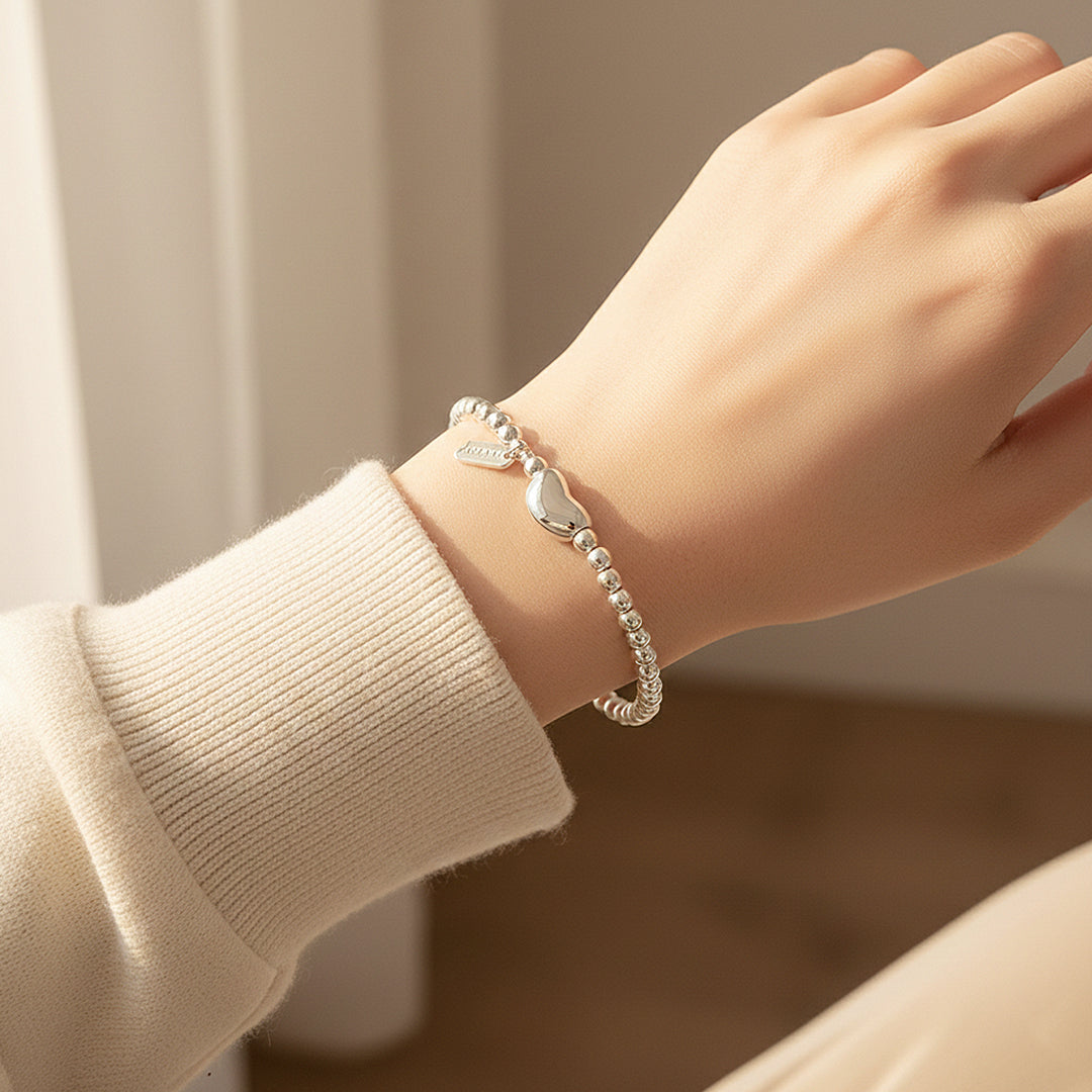 Bead Stretch Bracelet | Bean Charm | Luxe6252 - bangle | Singapore Jewellery, Wedding Rings &amp; Gifts | Same Day Delivery | Tiara.com.sg