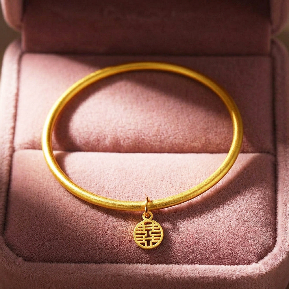 Fu Xi Charm Gold Bangle | Luxe6373 - bangle | Singapore Jewellery, Wedding Rings & Gifts | Same Day Delivery | Tiara.com.sg