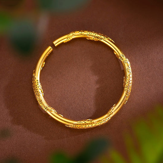 Luxe6375 - Gold Coin Prosperity Bangle