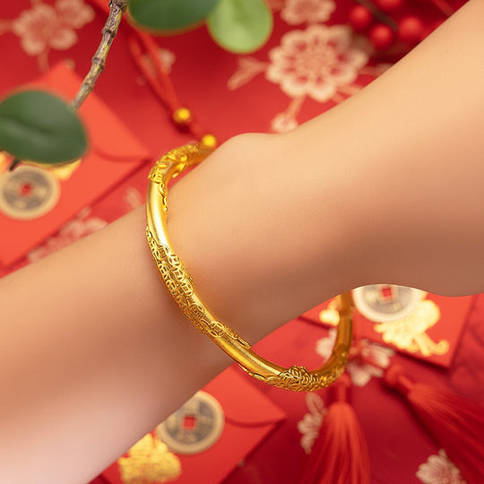 Luxe6375 - Gold Coin Prosperity Bangle