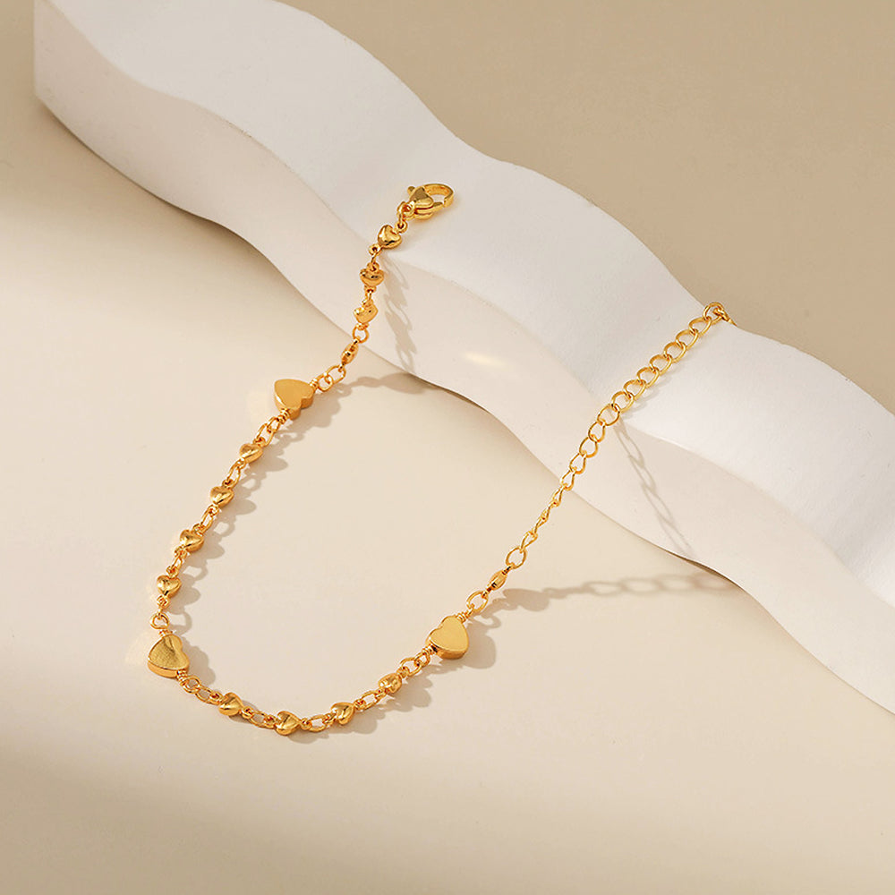 Luxe6402 Gold Hearts Bracelet