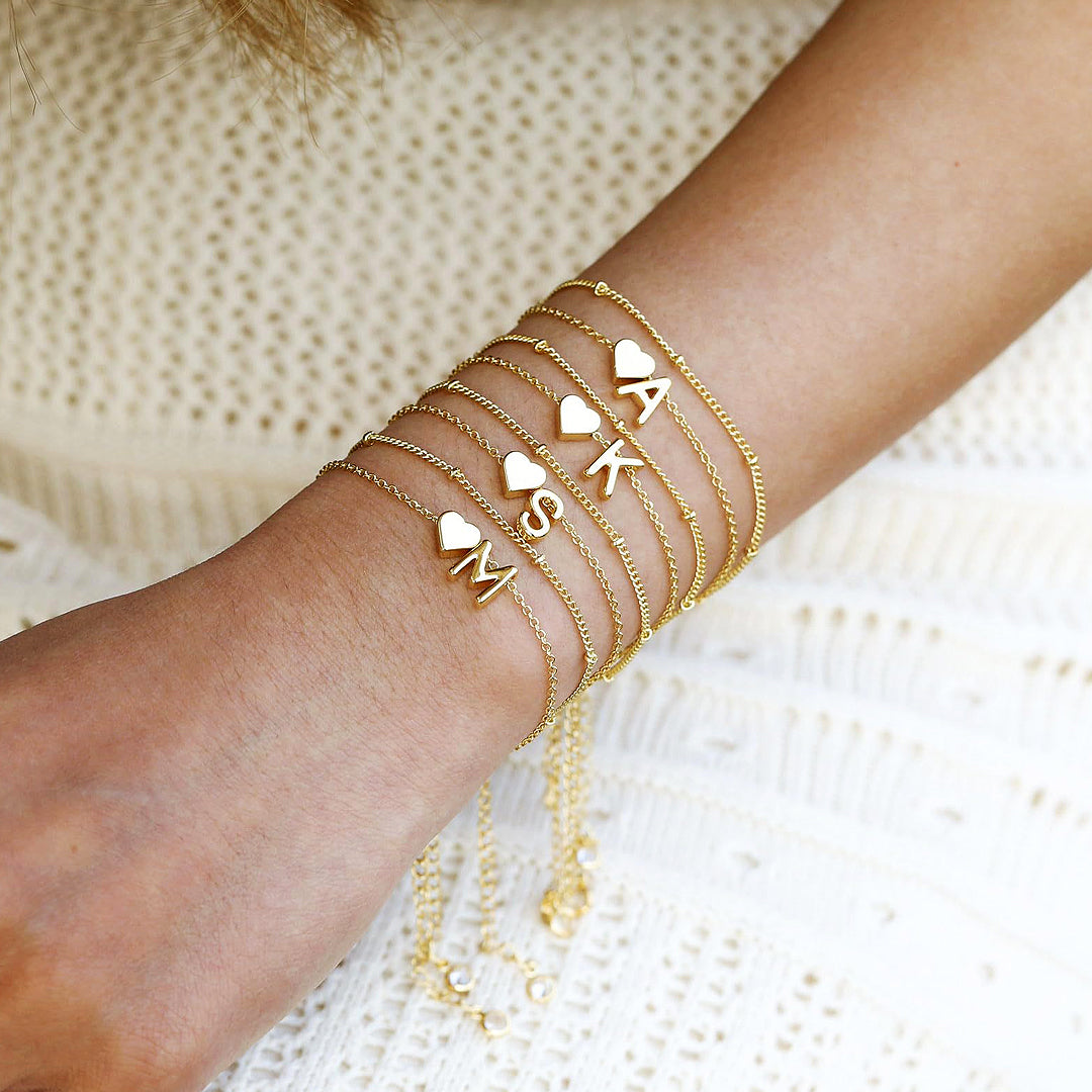 Luxe6410 - Double-Layer Alphabet Bracelet