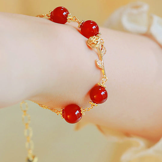 Luxe6440 - Rose Beads Bracelet 🌹