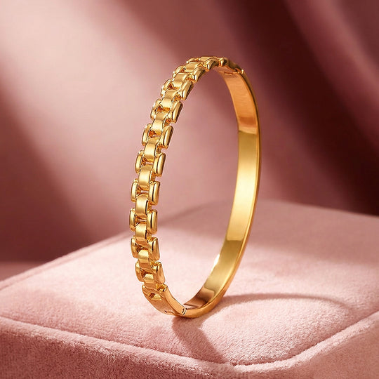 Watch-Link Gold Bangle | Luxe6476