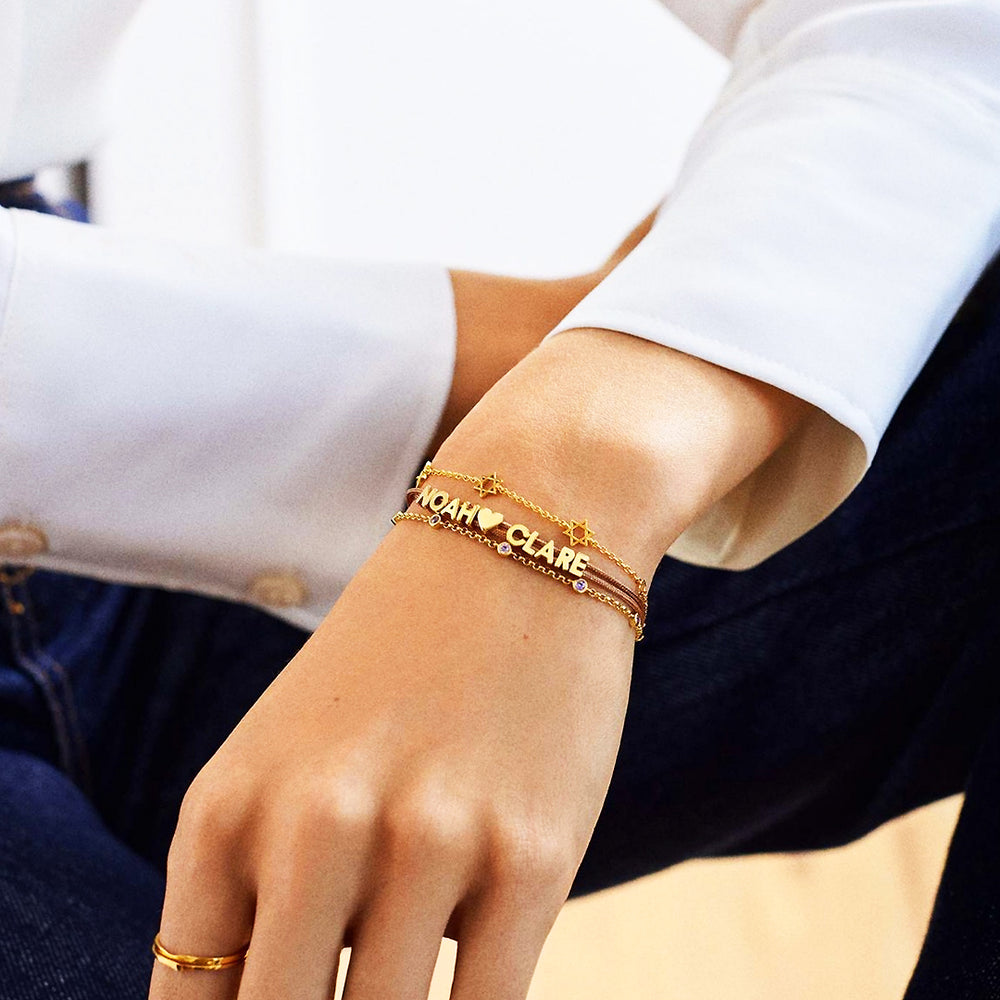 Luxe6498: The Golden Birthstone Station Bracelet