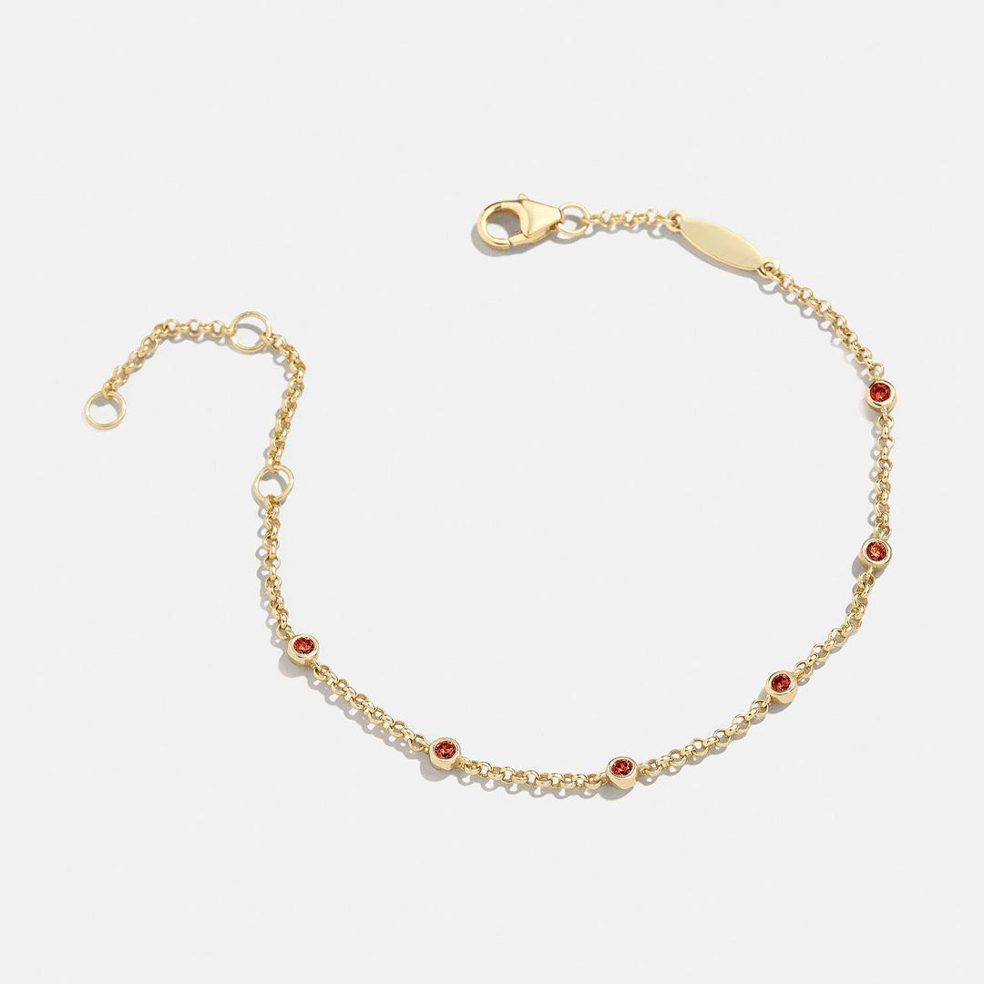 Luxe6498: The Golden Birthstone Station Bracelet