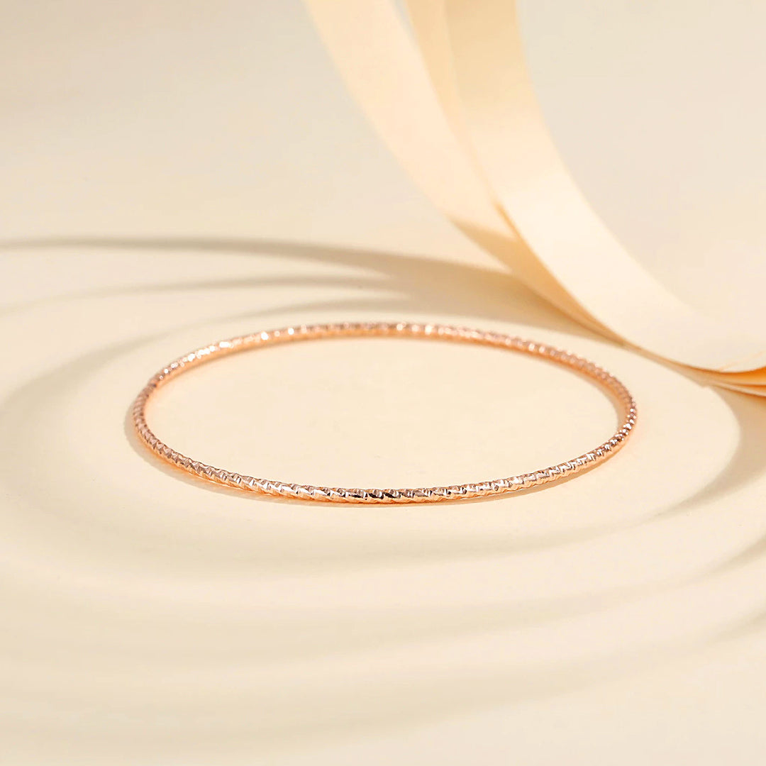 Diamond-Cut Gold Stacking Bangle Bracelet | Luxe6499 - bangle | Singapore Jewellery, Wedding Rings & Gifts | Same Day Delivery | Tiara.com.sg