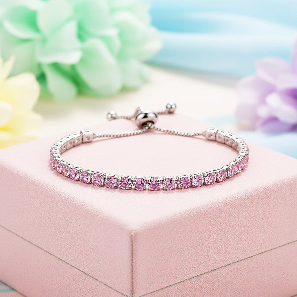 Bolo Tennis Bracelet | White Gold | Diamond Simulant | Luxe6520 - Bracelet | Singapore Jewellery, Wedding Rings & Gifts | Same Day Delivery | Tiara.com.sg