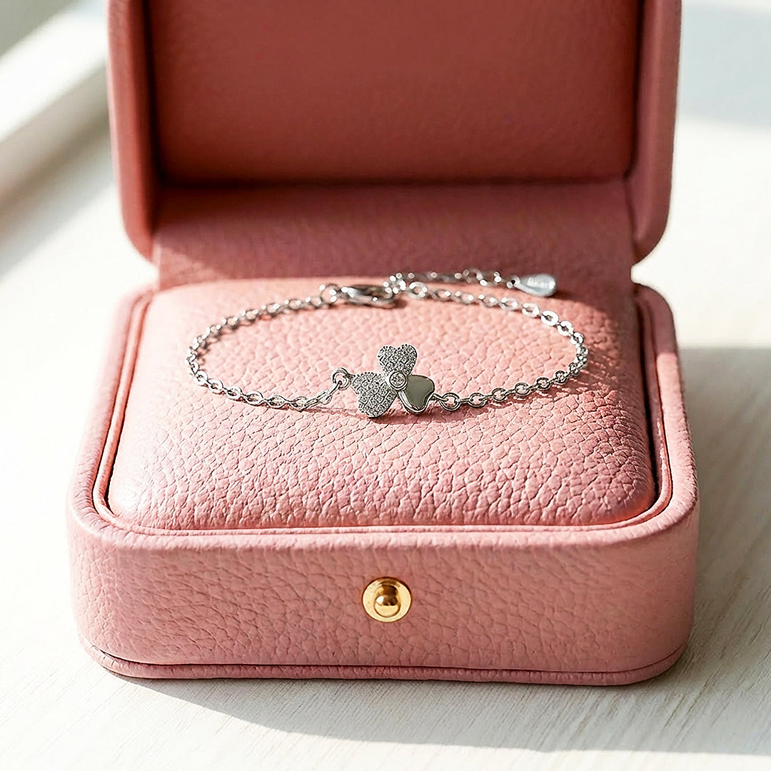 Heart-Petal Clover Charm Bracelet | Luxe6533