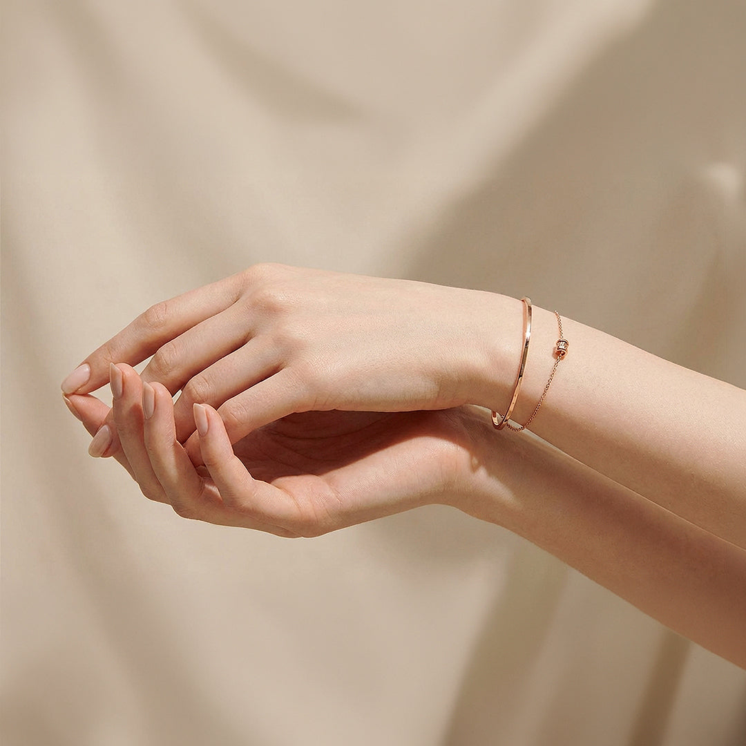 Barrel Layered Bangle-Bracelet | Luxe6534 - Bracelet | Singapore Jewellery, Wedding Rings &amp; Gifts | Same Day Delivery | Tiara.com.sg