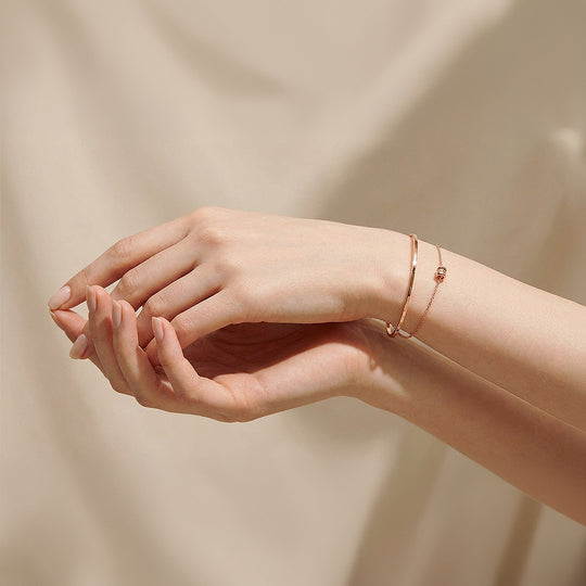 Barrel Layered Bangle-Bracelet | Luxe6534 - Bracelet | Singapore Jewellery, Wedding Rings &amp; Gifts | Same Day Delivery | Tiara.com.sg
