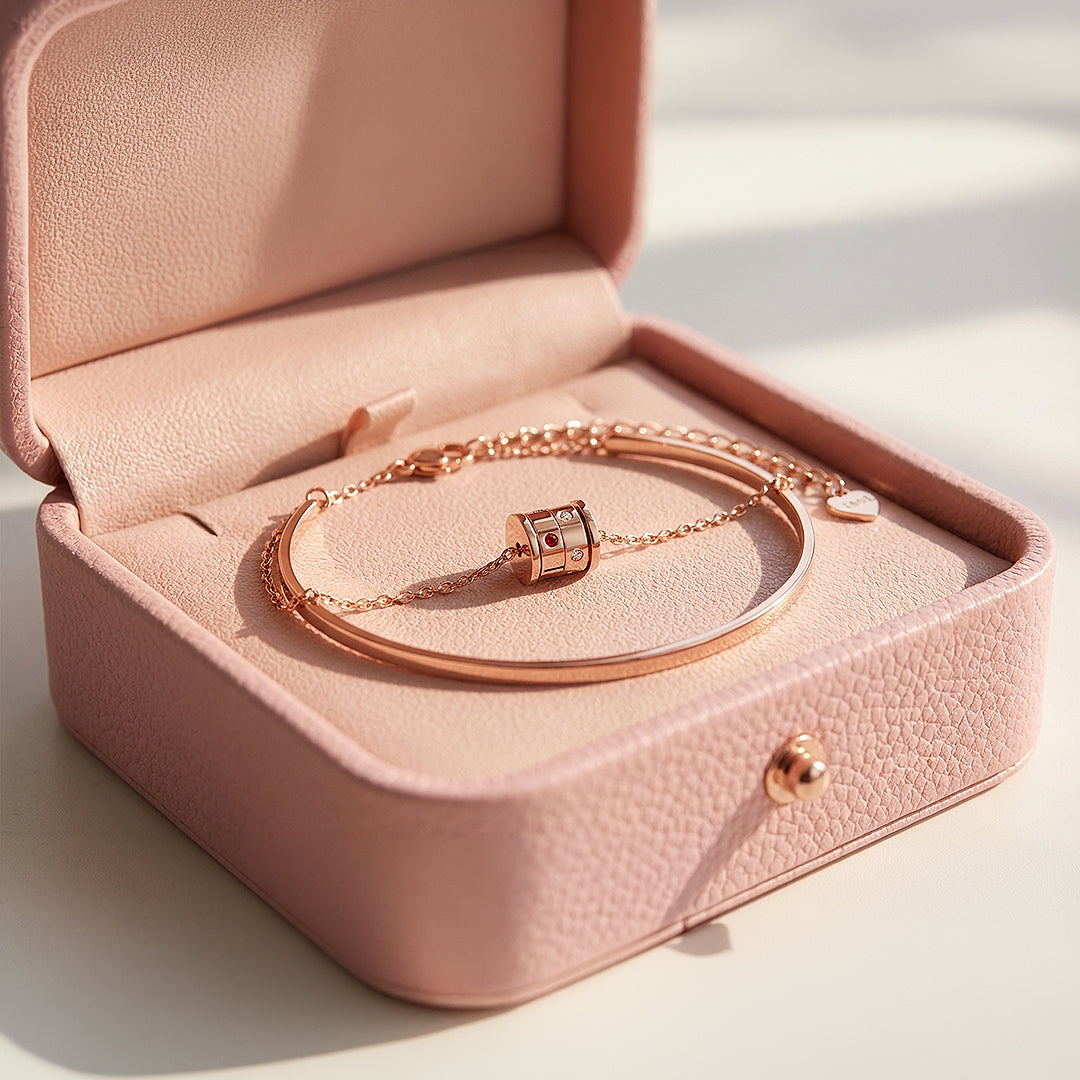 Barrel Layered Bangle-Bracelet | Luxe6534 - Bracelet | Singapore Jewellery, Wedding Rings &amp; Gifts | Same Day Delivery | Tiara.com.sg