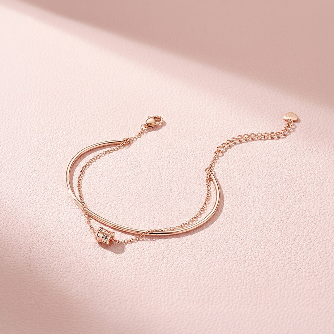 Barrel Layered Bangle-Bracelet | Luxe6534
