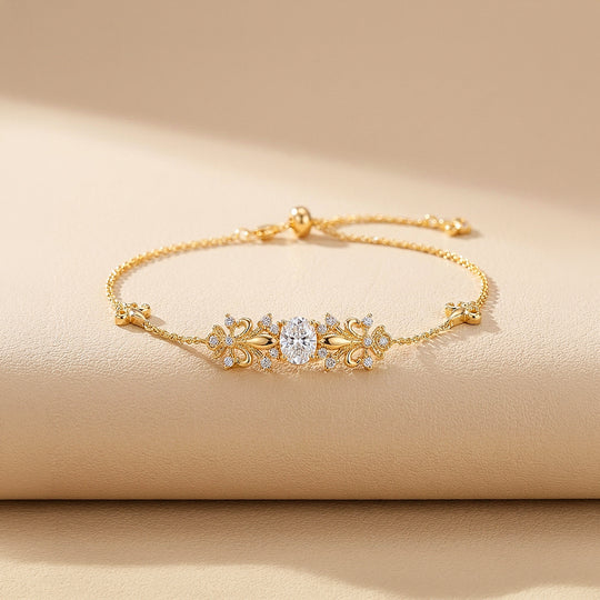Vintage Fleur-de-Lis Statement Bracelet | 18K Gold | Luxe6540