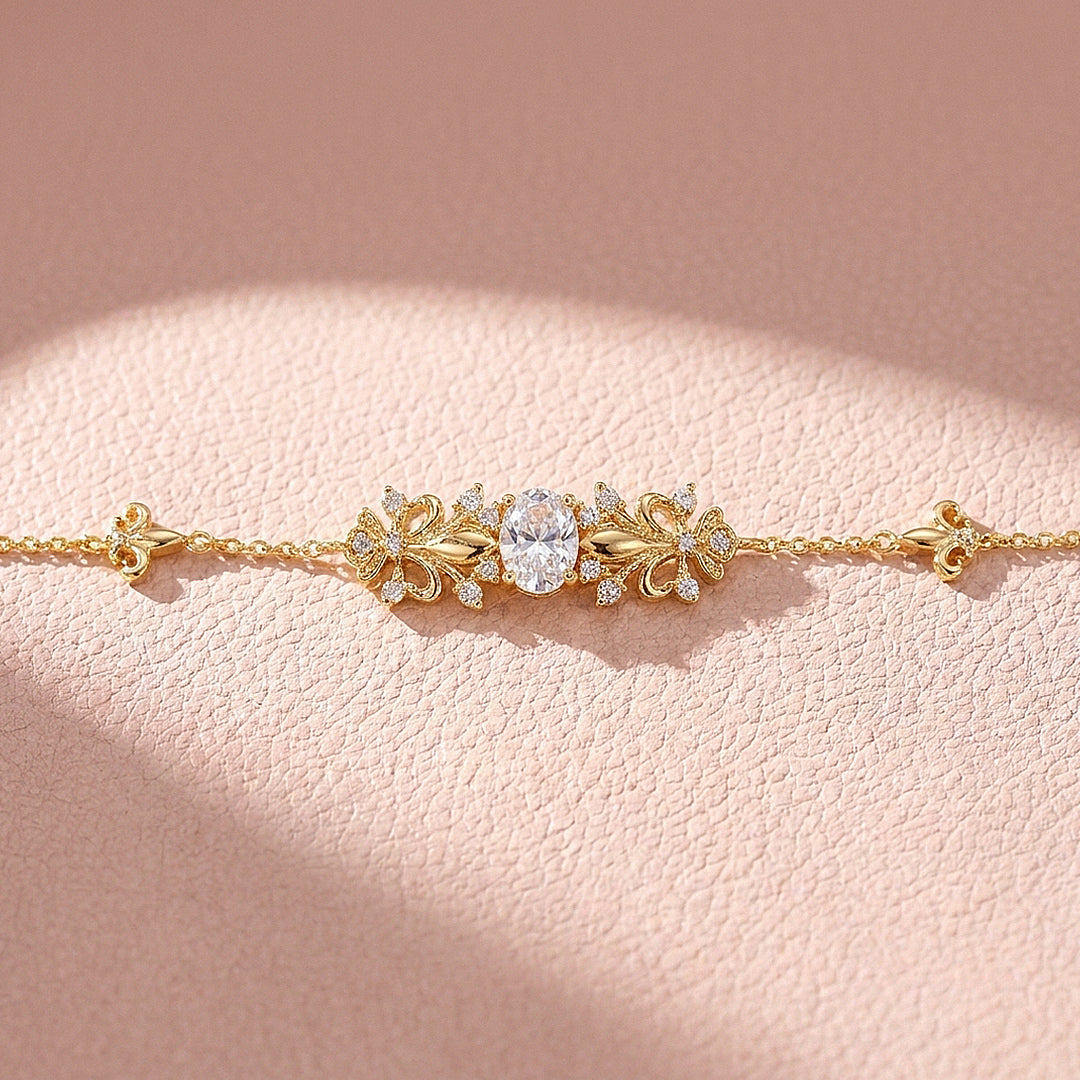 Vintage Fleur-de-Lis Statement Bracelet | 18K Gold | Luxe6540