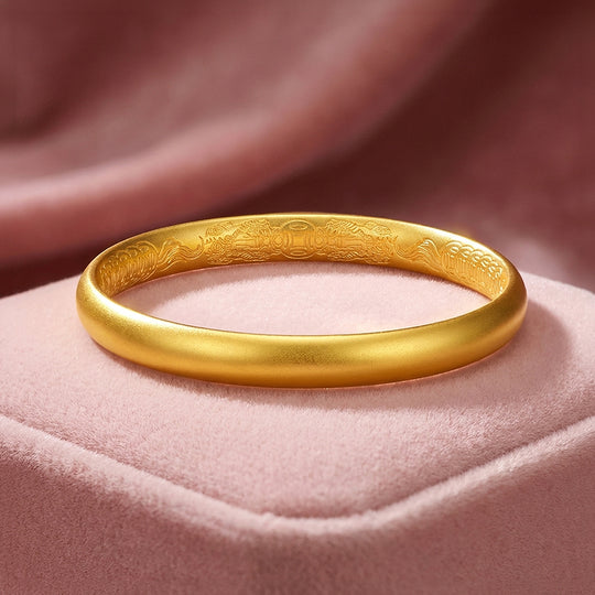 Pixiu Engraved Gold Bangle Bracelet | Luxe6542 - bangle | Singapore Jewellery, Wedding Rings &amp; Gifts | Same Day Delivery | Tiara.com.sg