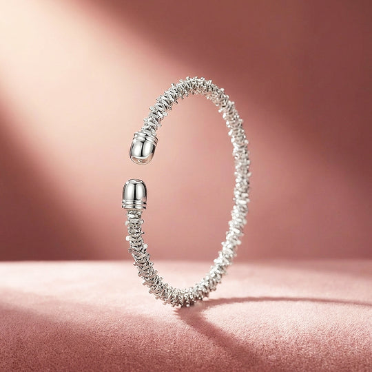 Stellar Textured Cuff | Luxe6557 - bangle | Singapore Jewellery, Wedding Rings &amp; Gifts | Same Day Delivery | Tiara.com.sg