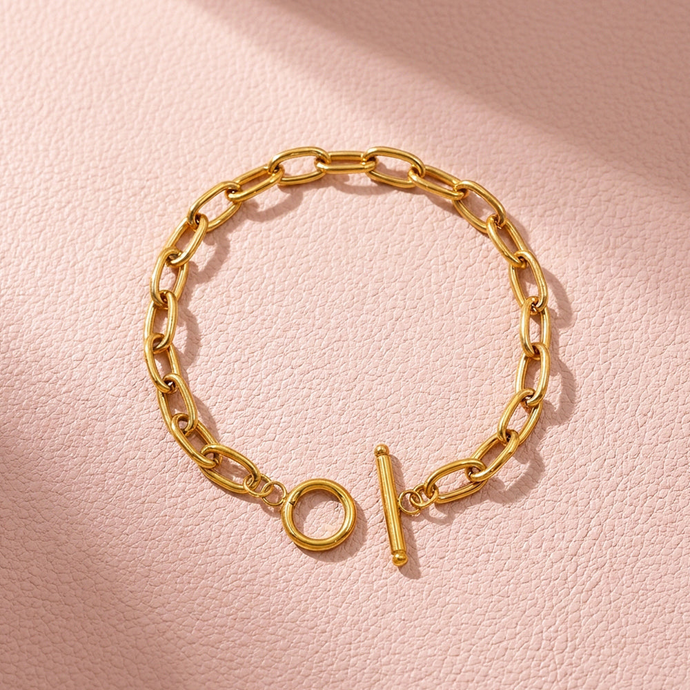 Oval Link Toggle Chain Bracelet | Luxe6588