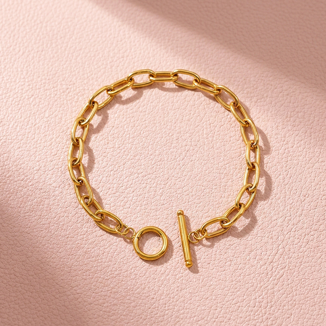 Oval Link Toggle Chain Bracelet | Luxe6588
