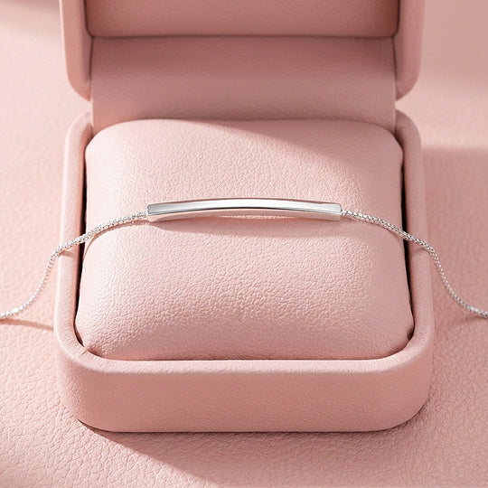 Curved Bar Box Chain Bracelet | Luxe6593
