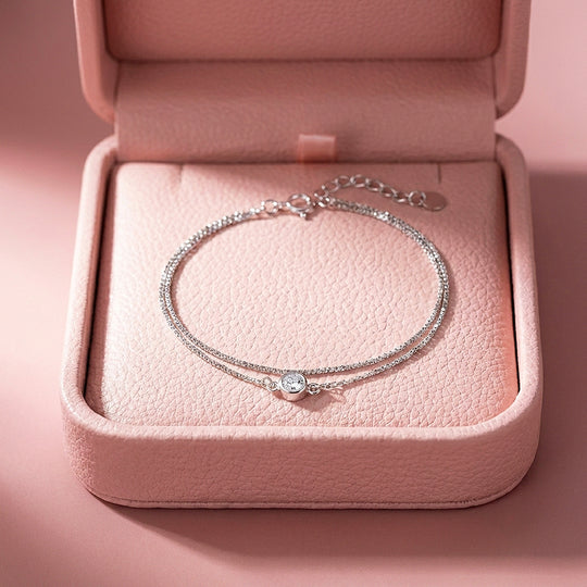 Solitaire Double-Strand Bracelet | Women&