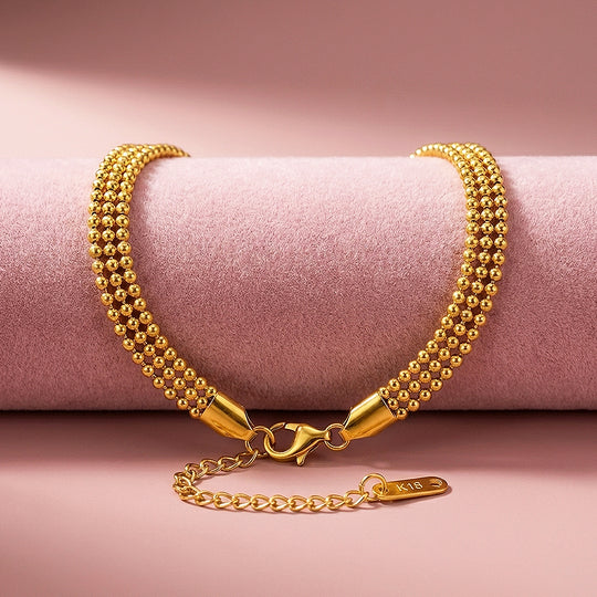 Multi-Row Beaded Chain Bracelet | Luxe6598