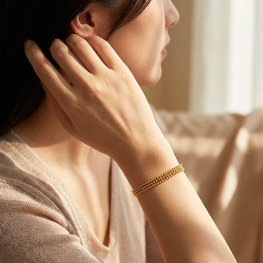 Multi-Row Beaded Chain Bracelet | Luxe6598