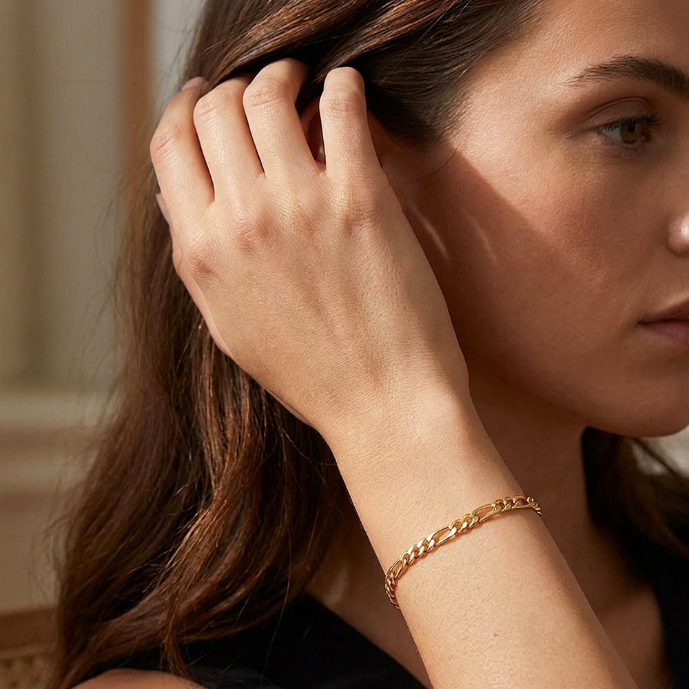 Figaro Chain Bracelet | Luxe6603