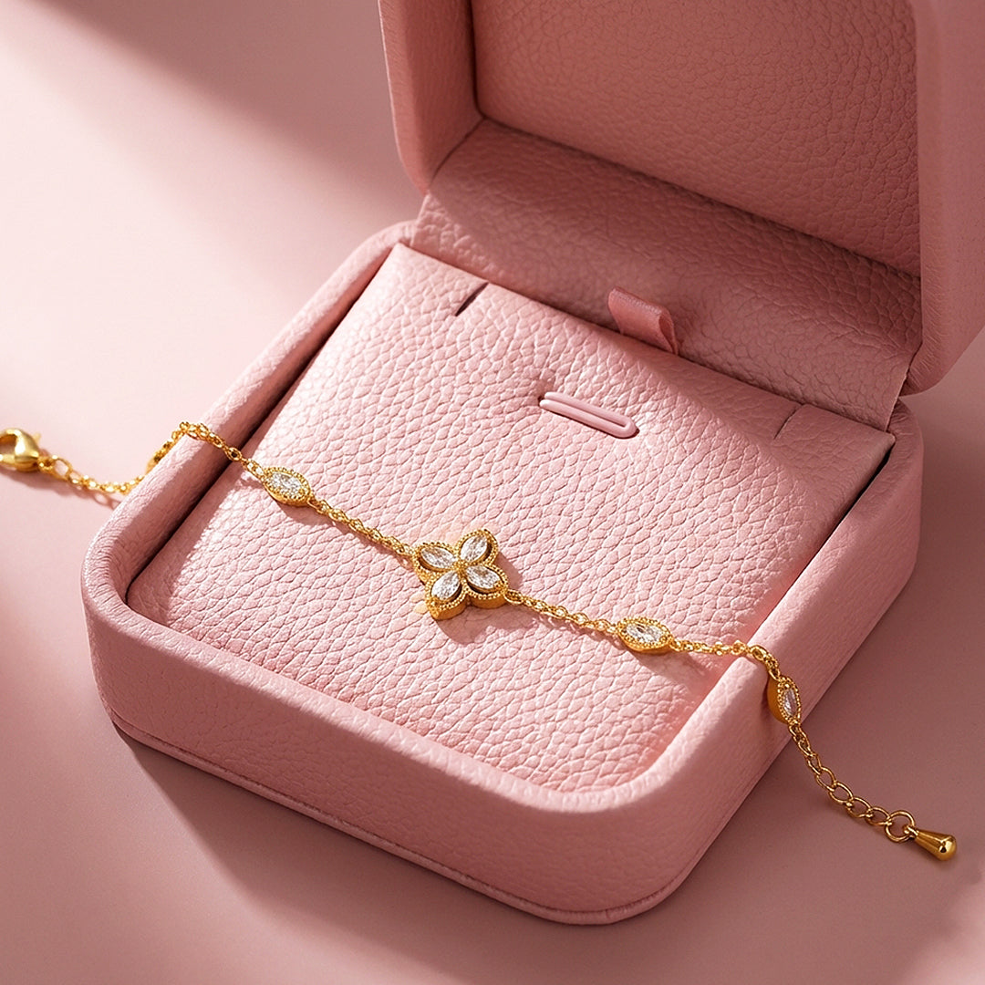 Marquise Clover Flower Chain Bracelet | Luxe6606