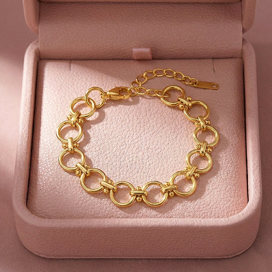 Circle Link Chain Bracelet | Luxe6607