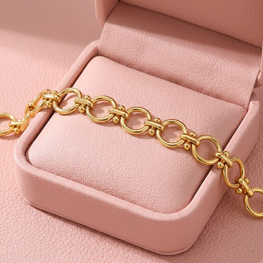 Circle Link Chain Bracelet | Luxe6607