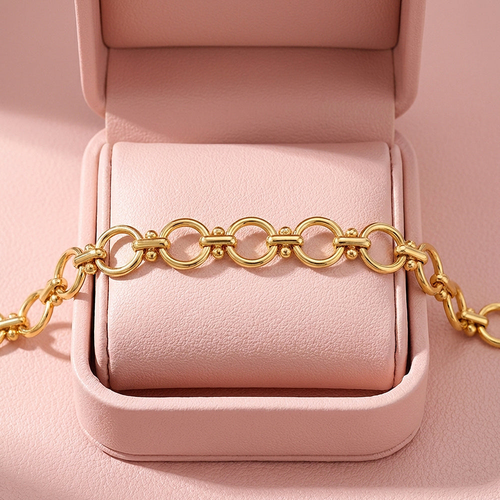 Circle Link Chain Bracelet | Luxe6607