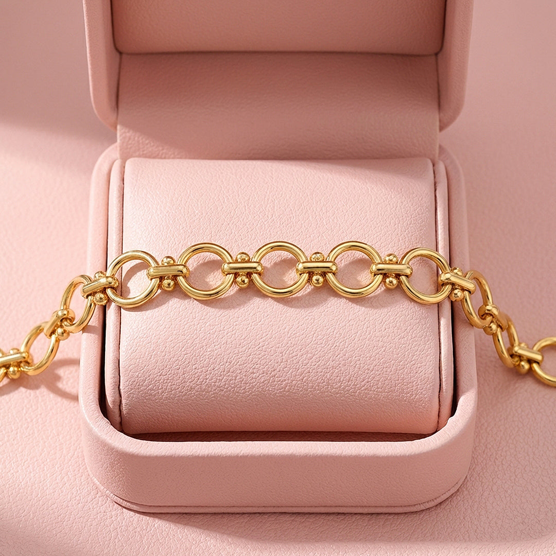Circle Link Chain Bracelet | Luxe6607