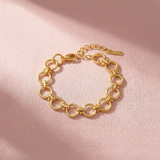 Circle Link Chain Bracelet | Luxe6607