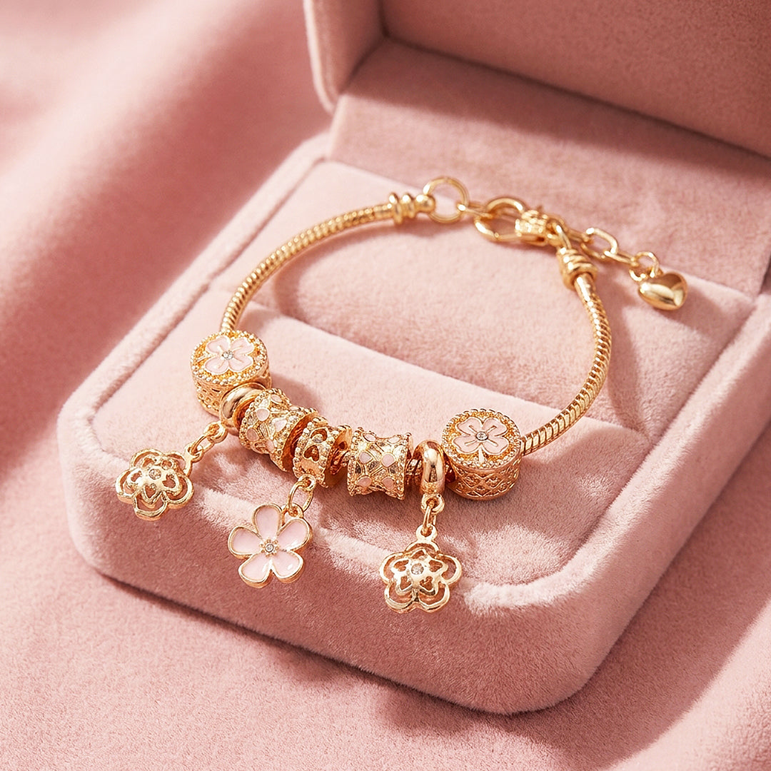 Floral Charm Bracelet | Luxe6617