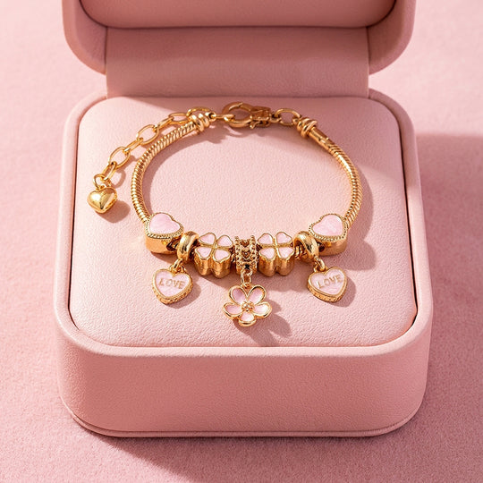 Love &amp; Flower Charm Bracelet | Luxe6618