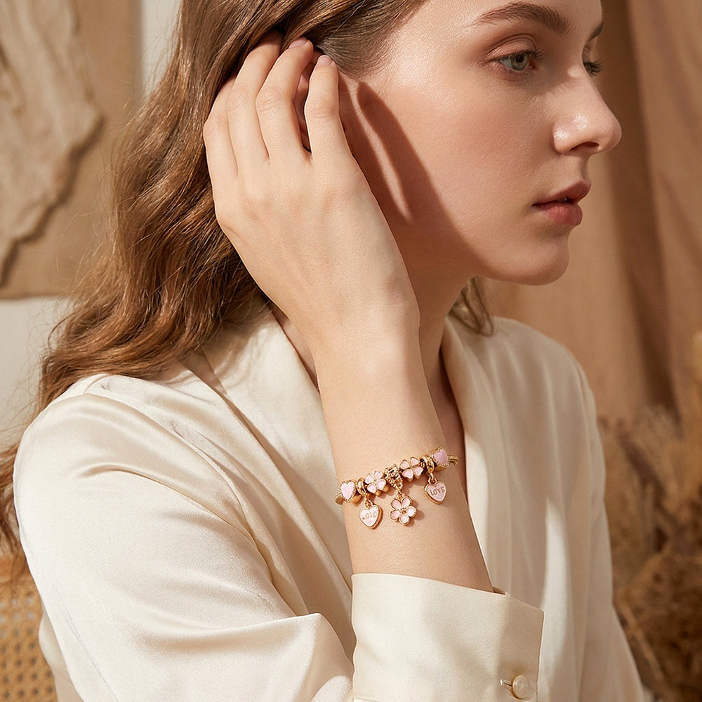 Love & Flower Charm Bracelet | Luxe6618
