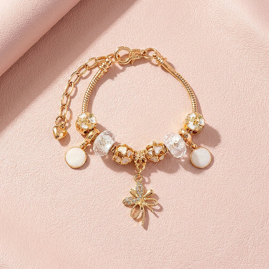Bow Charm Bracelet | Diamond Simulant | Luxe6627